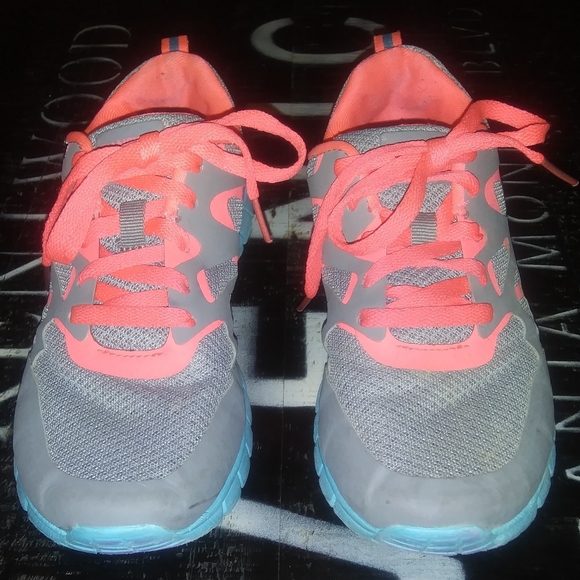 MAN MADE WOMENS PINK AND GREY DANSKIN NOW SHOES - Picture 1 of 8